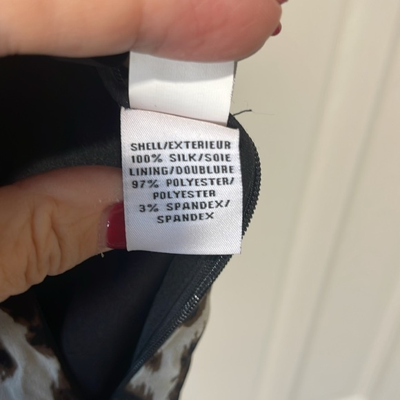 BNWT DIANE VON FURSTENBERG 100% SILK SNOW CHEETAH PRINT A-LINE ABOVE KNEE DRESS - Picture 16 of 16